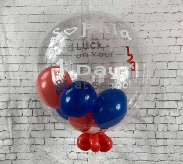 Back-to-School Helium-Filled Personalised 24” Bubble Balloon