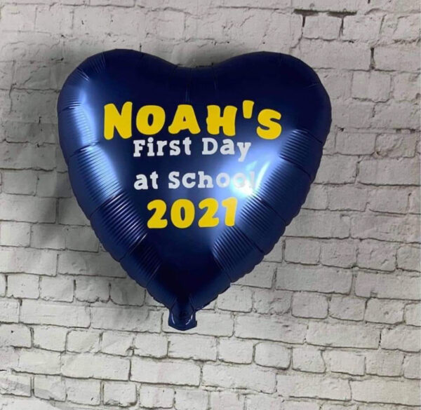 Celebrate your child's big day with our personalised Back-to-School Helium Balloon! Filled with love and luck, featuring their name, this delightful gift will make their first day of school truly magical and unforgettable! Watch their eyes light up with joy as they embark on a new academic adventure, knowing you're cheering them on every step of the way. Order now and give the gift of encouragement and happiness For any occasion FAO