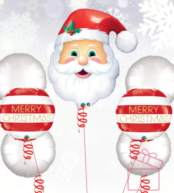 Christmas Santa Foil Balloon Bouquet