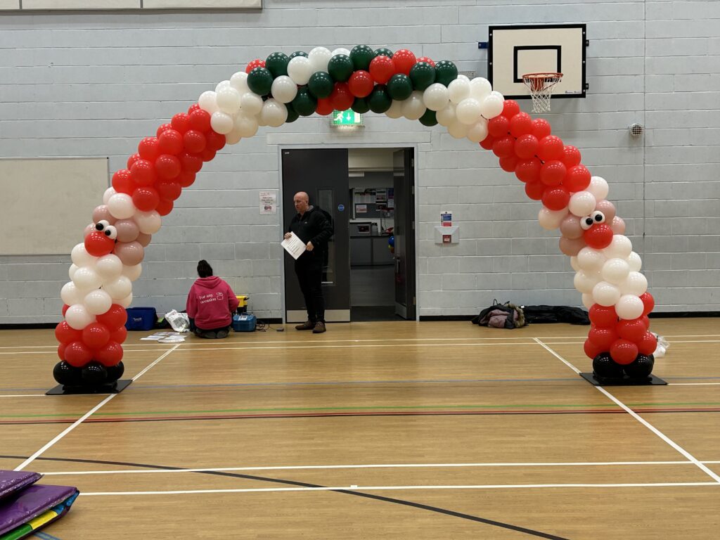 25ft Santa Arch at Bouncefest