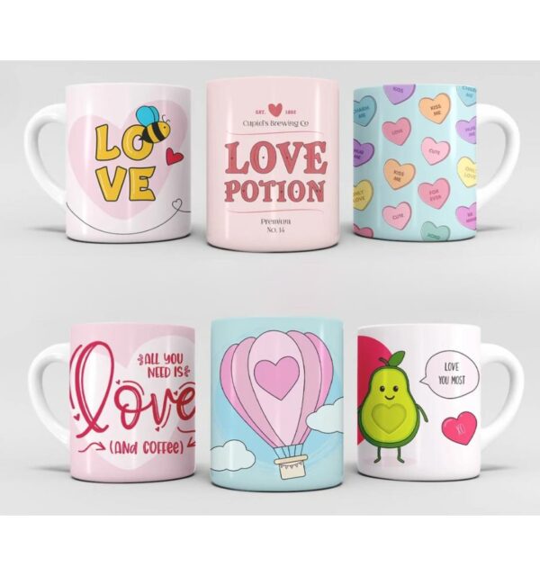 Love-infused Elegance: Valentine's Day Sublimated Mug for Cozy Sips