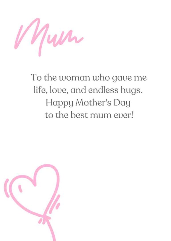 Heartfelt Mother's Day Card