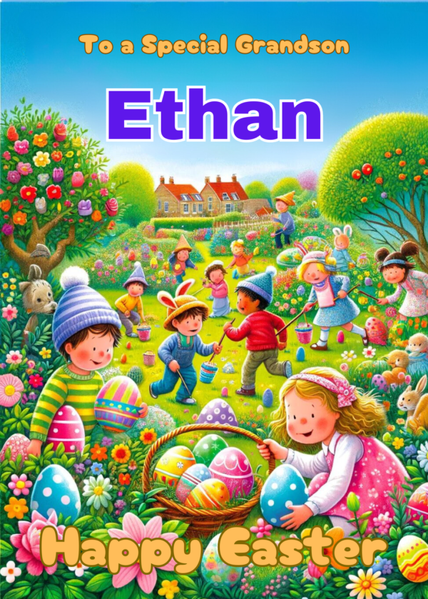 Egg-citing Adventures: Cartoon Kids on an Easter Egg Hunt - Image 4