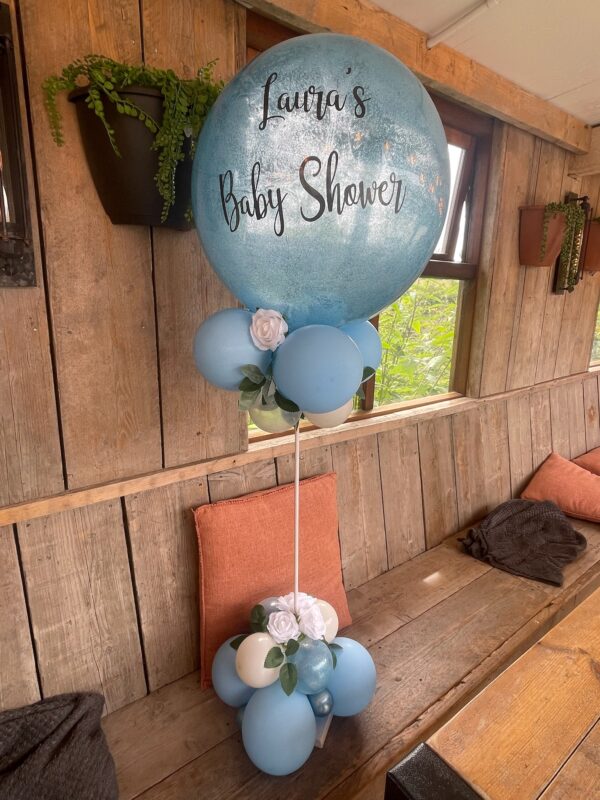 Personalised Glitter-Filled Table Balloon with Custom Decoration