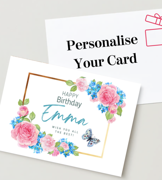 Personalised Ladies Birthday Cards with Minimalistic Flower Designs