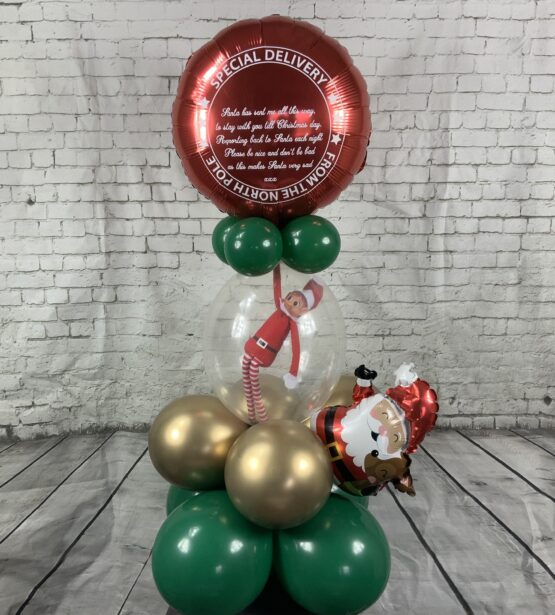 Personalised Quick Link Elf Balloon – Festive Elf Arrival Display