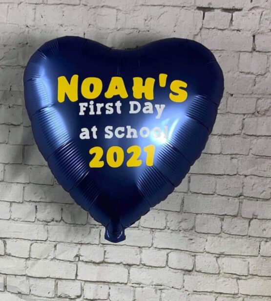Celebrate your child's big day with our personalised Back-to-School Helium Balloon! Filled with love and luck, featuring their name, this delightful gift will make their first day of school truly magical and unforgettable! Watch their eyes light up with joy as they embark on a new academic adventure, knowing you're cheering them on every step of the way. Order now and give the gift of encouragement and happiness For any occasion FAO